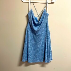 B.Smart Light Blue Sparkly Cocktail Dress Size 15